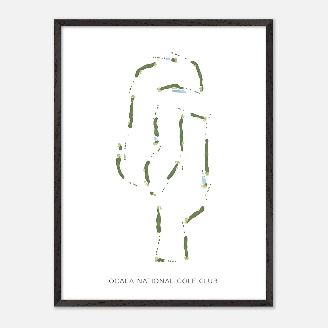 Ocala National Golf Club Modern Minimalist Watercolor Map Poster - Image 3