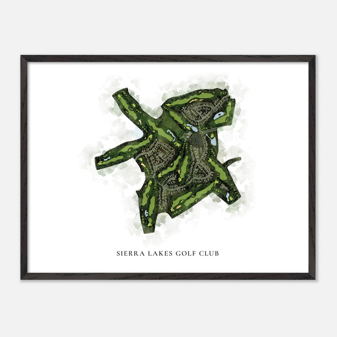 Sierra Lakes Golf Club Fontana California Classic Watercolor Poster - Image 5