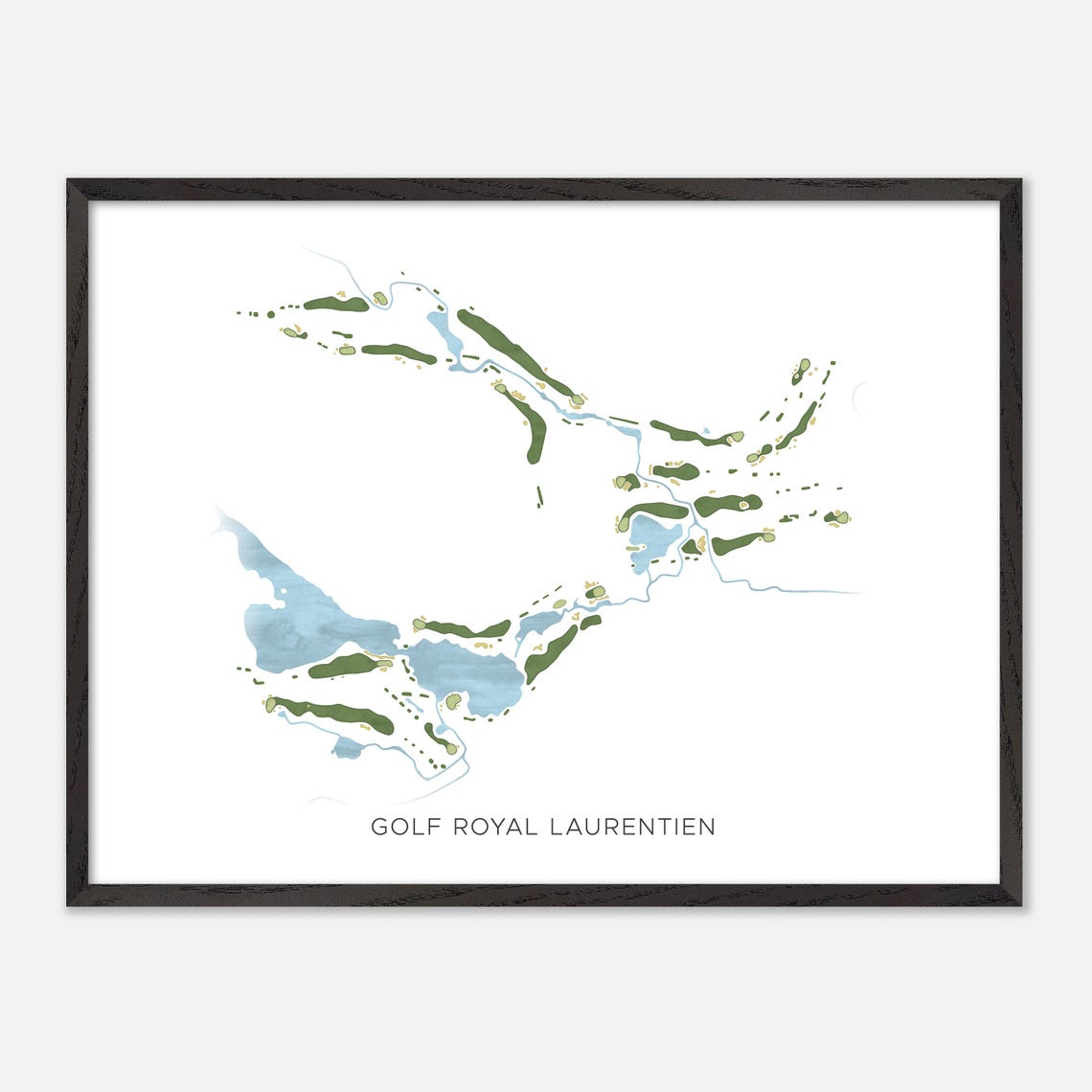Golf Royal Laurentien Canada Modern Watercolor Golf Map Poster - Image 4