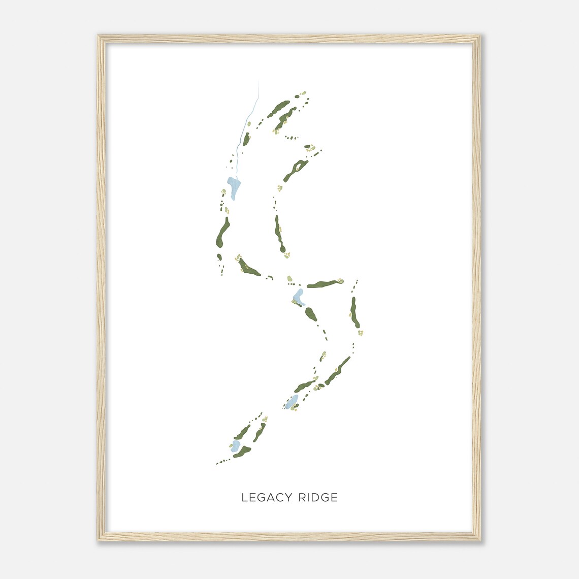 Legacy Ridge Colorado Modern Watercolor Map Golfer Gift Golf Wall Art Golf Poster Print Course Layout - Image 2