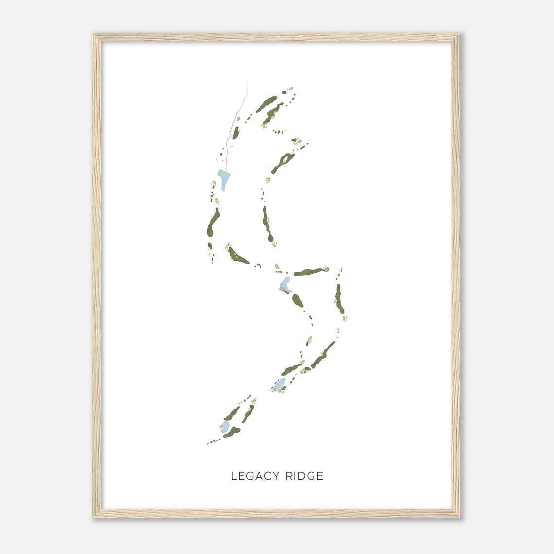 Legacy Ridge Golf Course Minimal Watercolor Map Art Poster Gift - Image 2