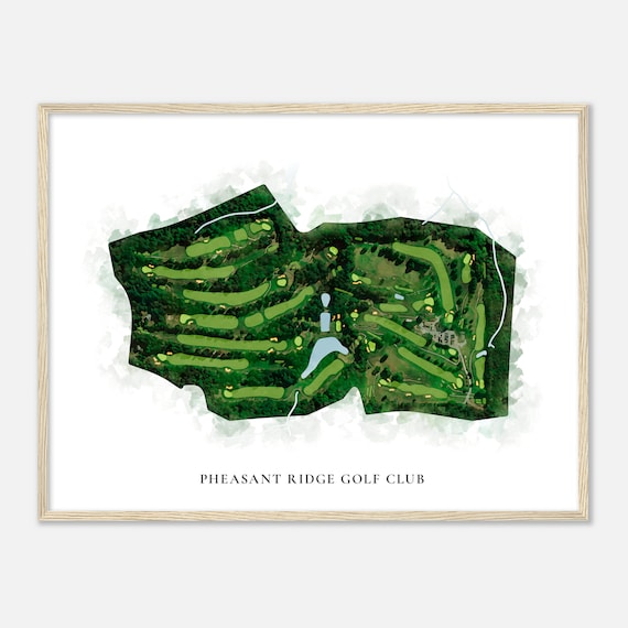 Pheasant Ridge Golf Club Pennsylvania Classic Watercolor Map Golfer Gift Golf Wall Art Golf Poster Print Course Layout