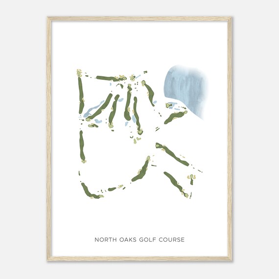North Oaks Golf Course Minnesota Modern Watercolor Map Golfer Gift Golf Wall Art Golf Poster Print Course Layout