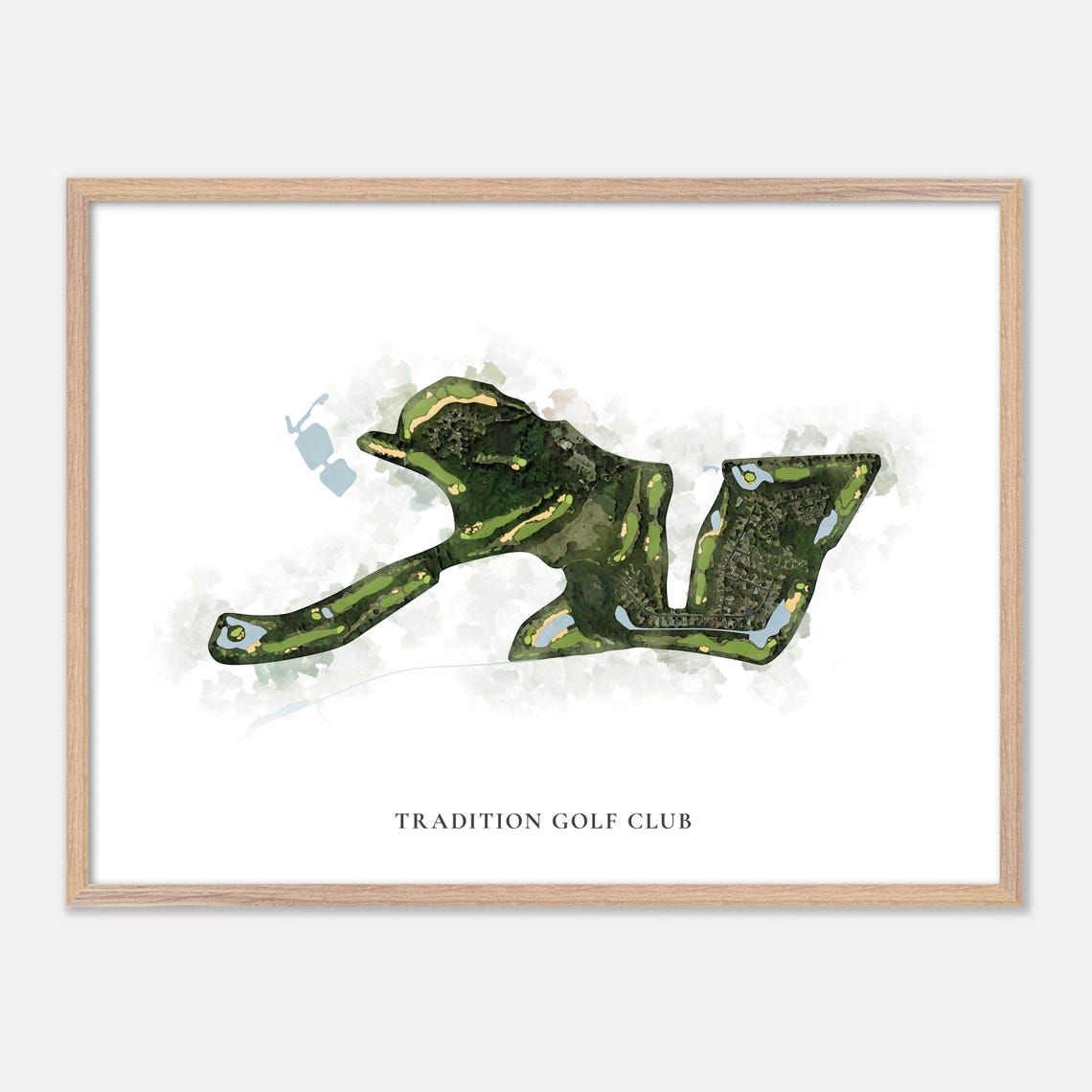 Tradition Golf Club Myrtle Beach Classic Watercolor Course Map Poster