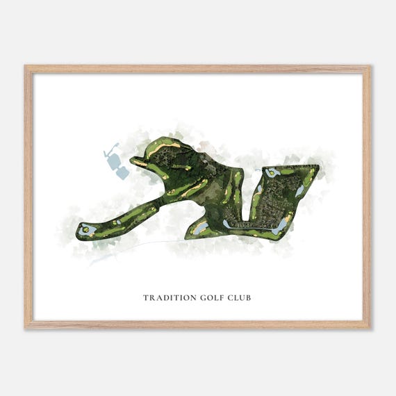 Tradition Golf Club In Annieville South Carolina Classic Watercolor Map Golfer Gift Golf Wall Art Golf Poster Print Course Layout