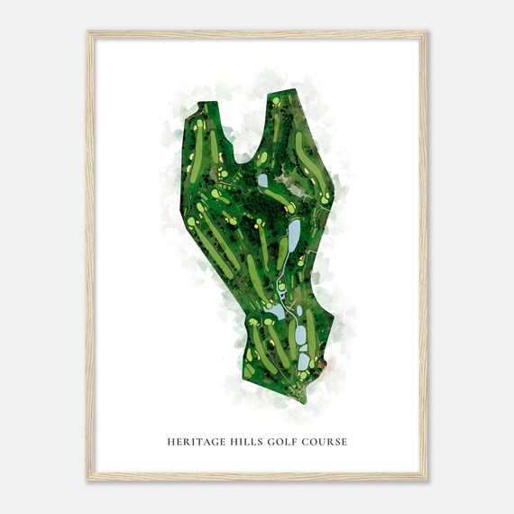 Heritage Hills Golf Course Pennsylvania Classic Watercolor Map Golfer Gift Golf Wall Art Golf Poster Print Course Layout
