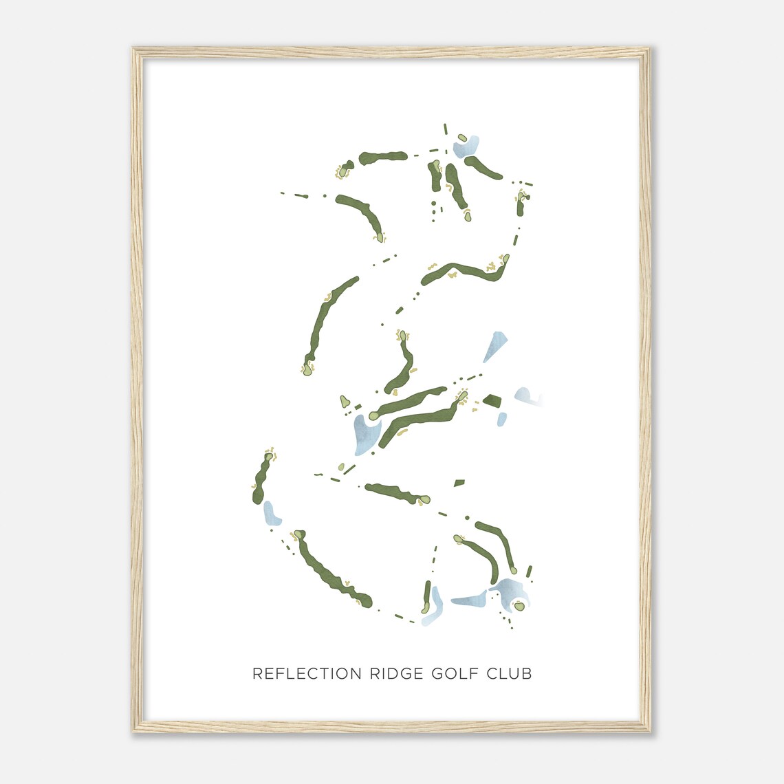 Reflection Ridge Golf Club Kansas Modern Watercolor Map Golfer Gift Golf Wall Art Golf Poster Print Course Layout - Image 2