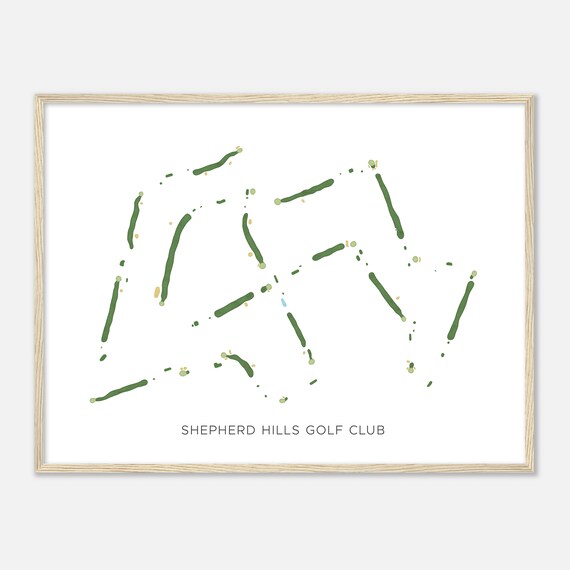 Shepherd Hills Golf Club Pennsylvania Modern Watercolor Map Golfer Gift Golf Wall Art Golf Poster Print Course Layout
