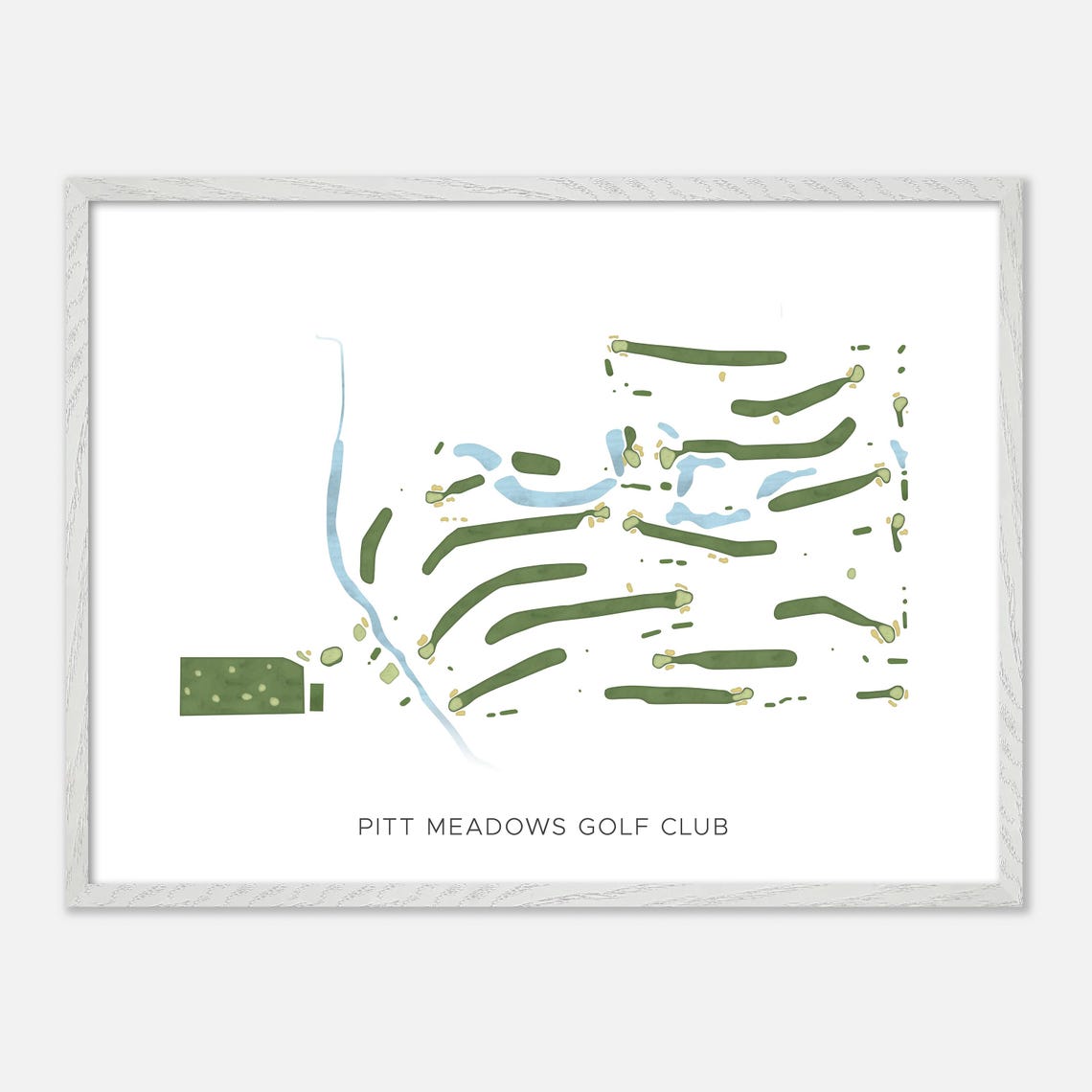 Pitt Meadows Golf Club Canada Modern Watercolor Course Map Poster - Image 3