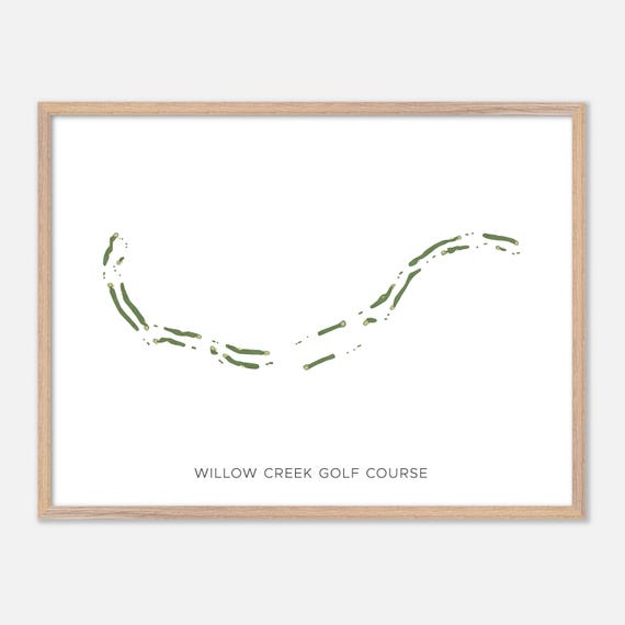 Willow Creek Golf Course In Sun City Arizona Modern Watercolor Map Golfer Gift Golf Wall Art Golf Poster Print Course Layout