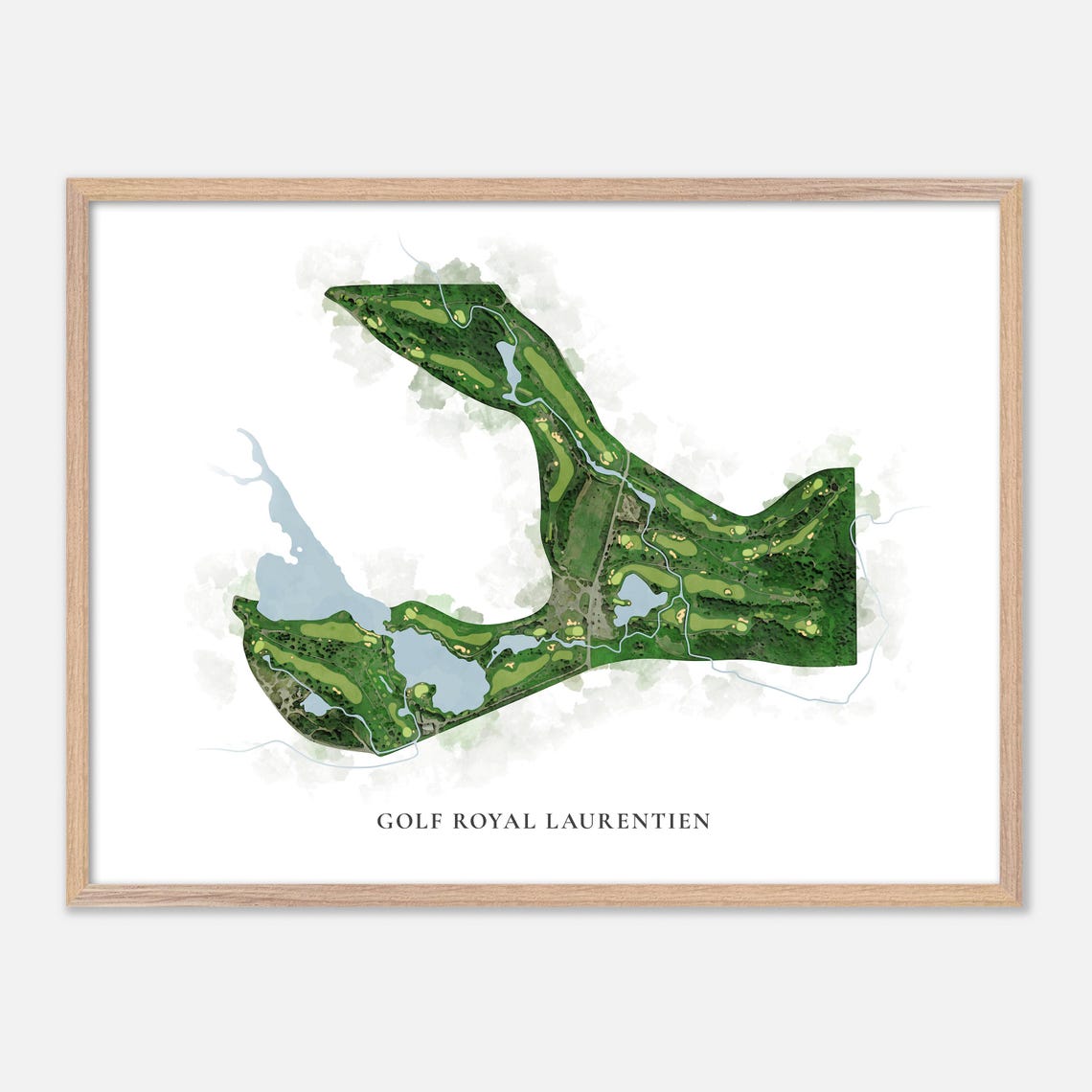 Golf Royal Laurentien Canada Classic Watercolor Golf Map Poster