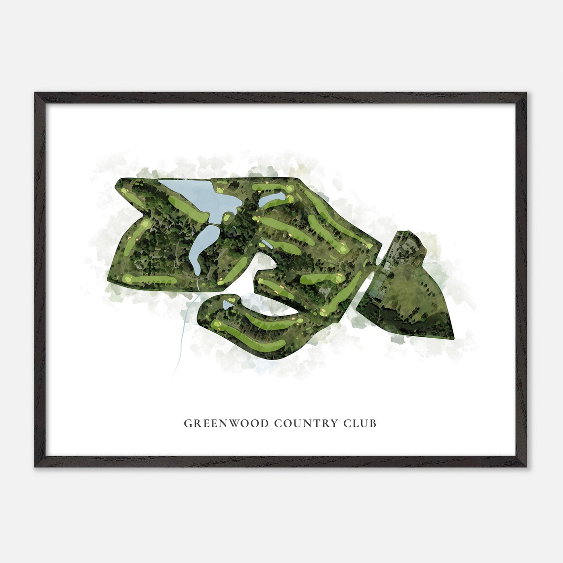 Greenwood Country Club Golf Classic Watercolor Map Art Poster - Image 5