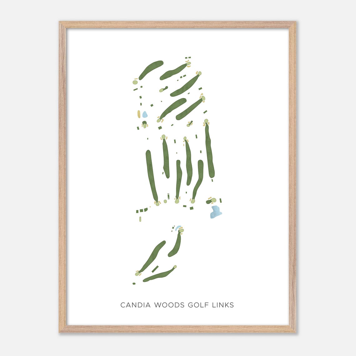 Candia Woods Golf Links Candia New Hampshire Modern Map Poster - Image 2