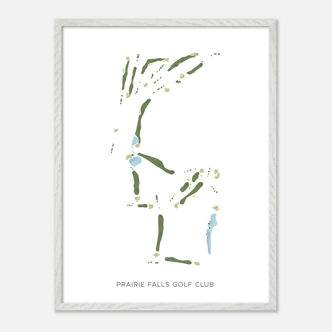 Prairie Falls Golf Club Idaho Minimalist Golf Course Map Poster - Image 2