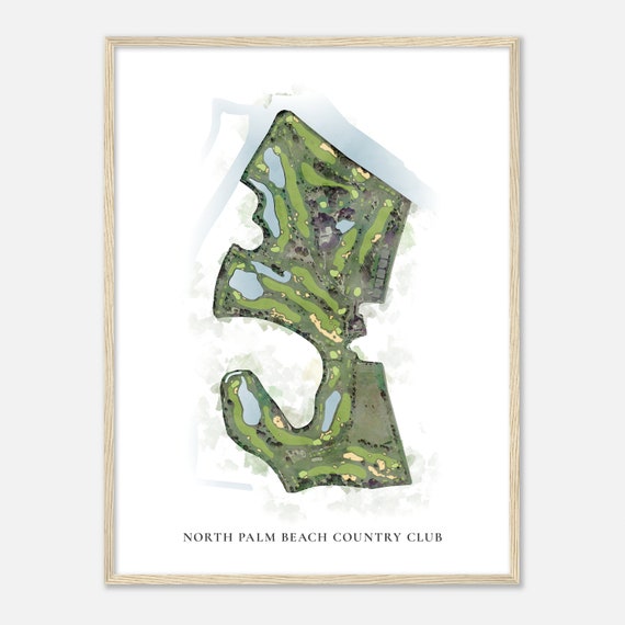 North Palm Beach Country Club Florida Classic Watercolor Map Golfer Gift Golf Wall Art Golf Poster Print Course Layout