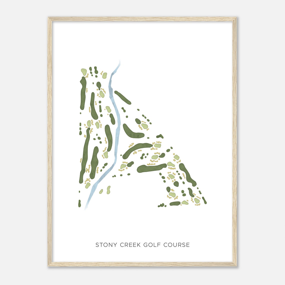 Stony Creek Golf Course Illinois Modern Watercolor Map Golfer Gift Golf Wall Art Golf Poster Print Course Layout - Image 2