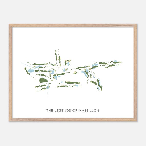 The Legends Of Massillon In Massillon Ohio Modern Watercolor Map Golfer Gift Golf Wall Art Golf Poster Print Course Layout