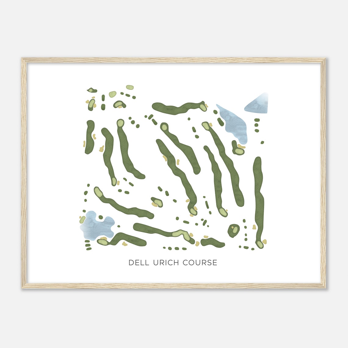 Dell Urich Course Arizona Modern Minimalist Golf Map Art Print