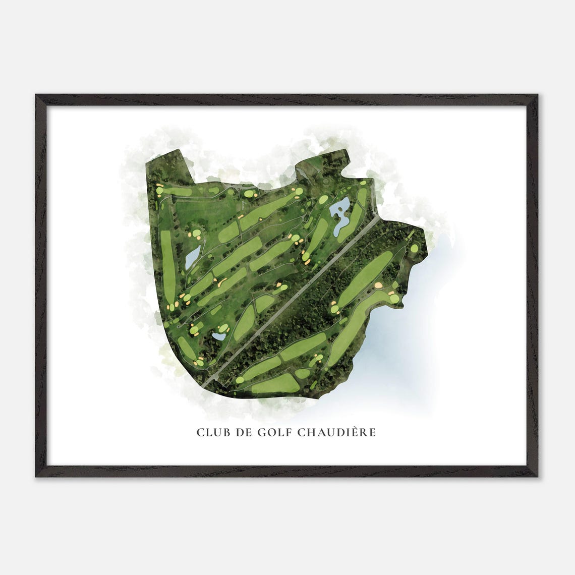 Club de Golf Chaudière Canada Classic Watercolor Golf Map Poster - Image 4