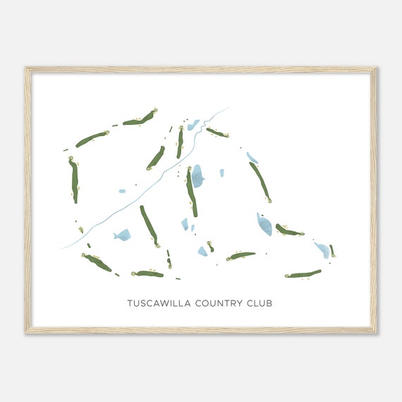 Tuscawilla Country Club Florida Modern Watercolor Map Golfer Gift Golf Wall Art Golf Poster Print Course Layout