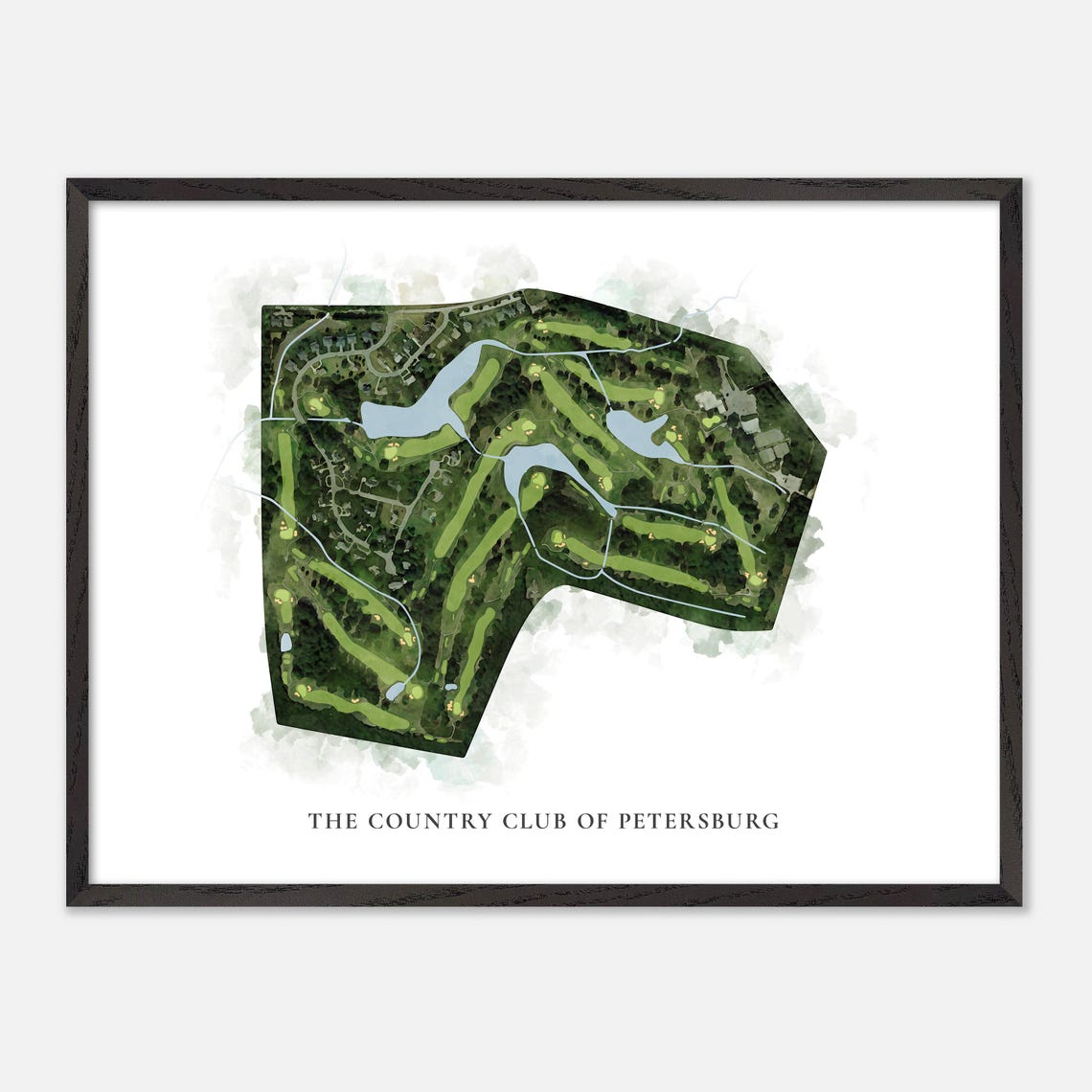 The Country Club Of Petersburg In Petersburg Virginia Classic Watercolor Map Golfer Gift Golf Wall Art Golf Poster Print - Image 5