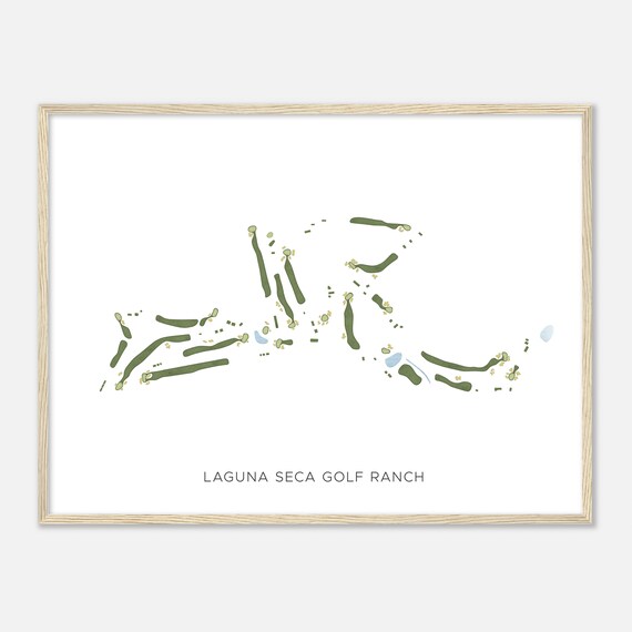 Laguna Seca Golf Ranch California Modern Watercolor Map Golfer Gift Golf Wall Art Golf Poster Print Course Layout