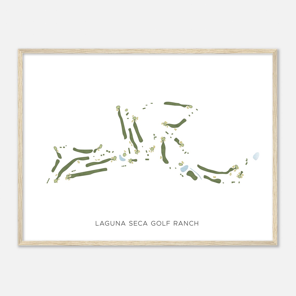 Laguna Seca Golf Ranch California Modern Watercolor Map Golfer Gift Golf Wall Art Golf Poster Print Course Layout