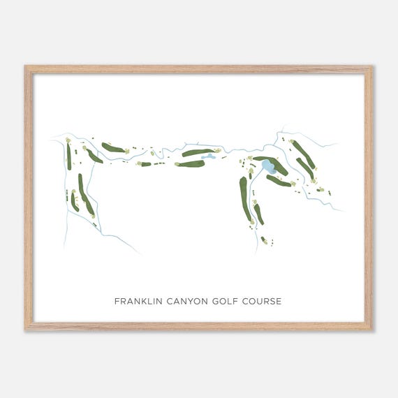 Franklin Canyon Golf Course In San Rafael California Modern Watercolor Map Golfer Gift Golf Wall Art Golf Poster Print
