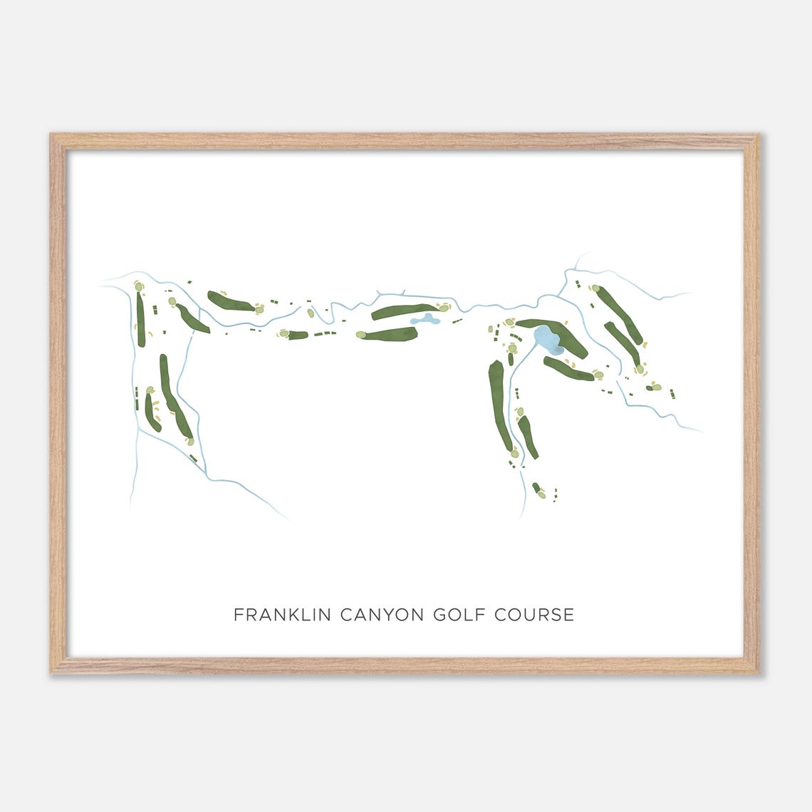 Franklin Canyon Golf Course In San Rafael California Modern Watercolor Map Golfer Gift Golf Wall Art Golf Poster Print