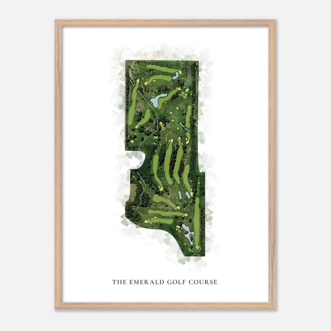 The Emerald Golf Course Michigan Classic Watercolor Map Poster - Image 6