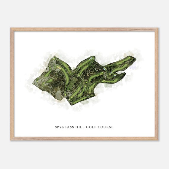 Spyglass Hill Golf Course In Del Monte Forest California Classic Watercolor Map Golfer Gift Golf Wall Art Golf Poster Print