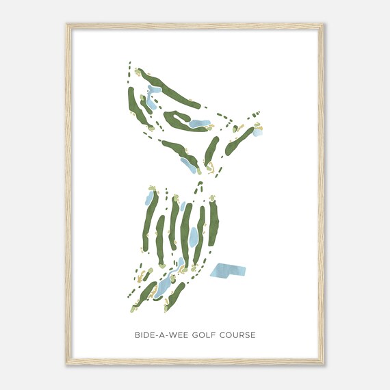 Bide-A-Wee Golf Course Virginia Modern Watercolor Golf Poster