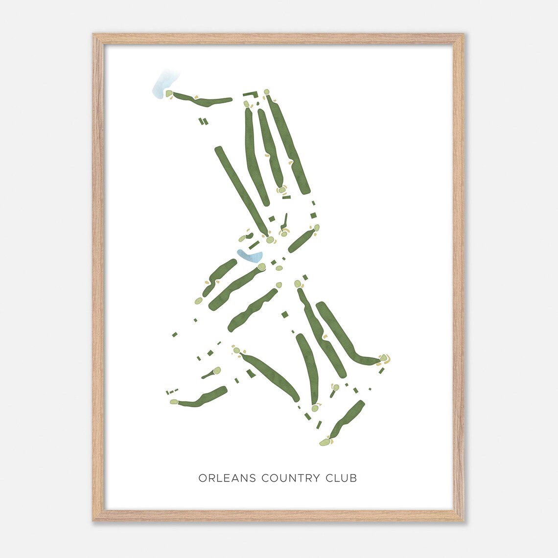 Orleans Country Club Vermont Minimalist Modern Watercolor Map Poster - Image 2