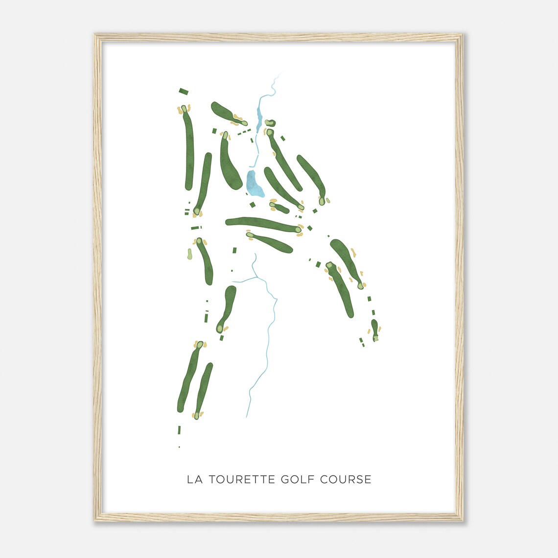 La Tourette Golf Course New York Modern Watercolor Map Golfer Gift Golf Wall Art Golf Poster Print Course Layout - Image 2
