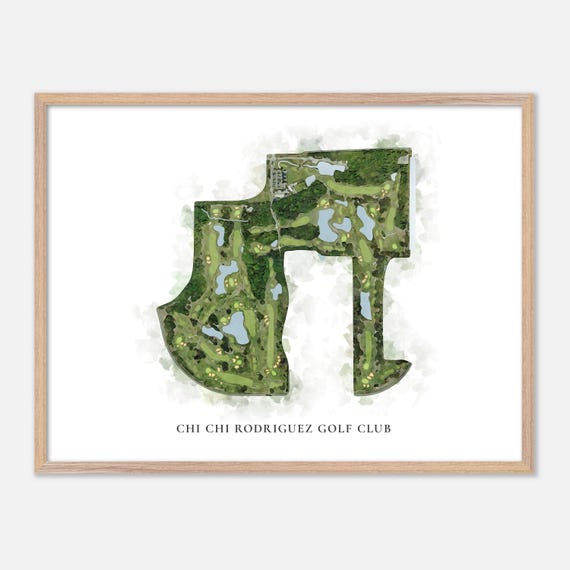Chi Chi Rodriguez Golf Club In Clearwater Florida Classic Watercolor Map Golfer Gift Golf Wall Art Golf Poster Print Course Layout