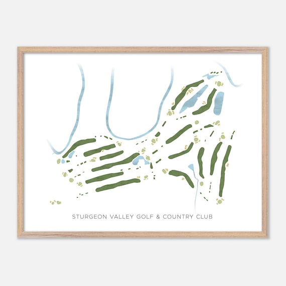 Sturgeon Valley Golf and Country Club Alberta Minimalist Poster