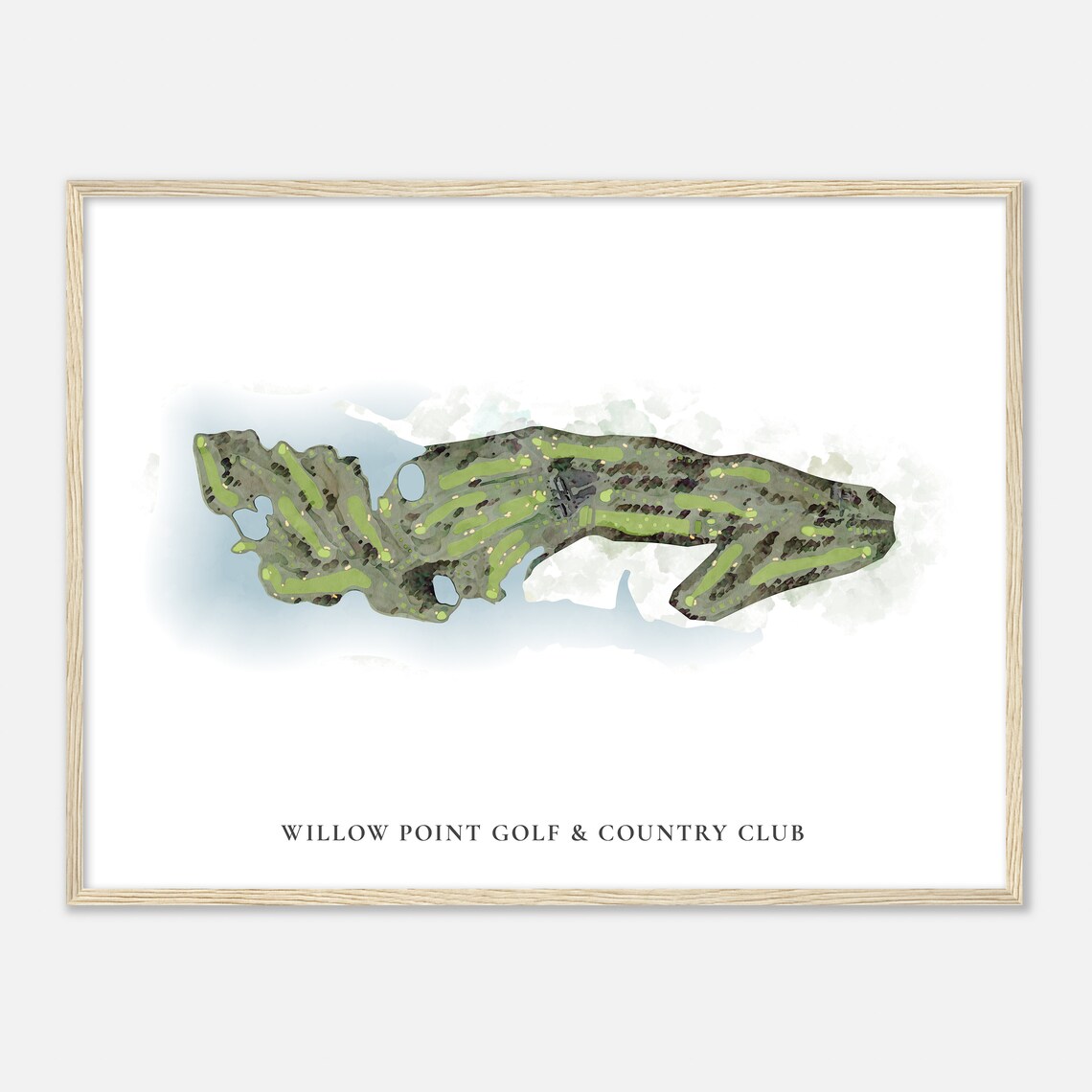 Willow Point Golf Country Club Alabama Map Poster - Image 2