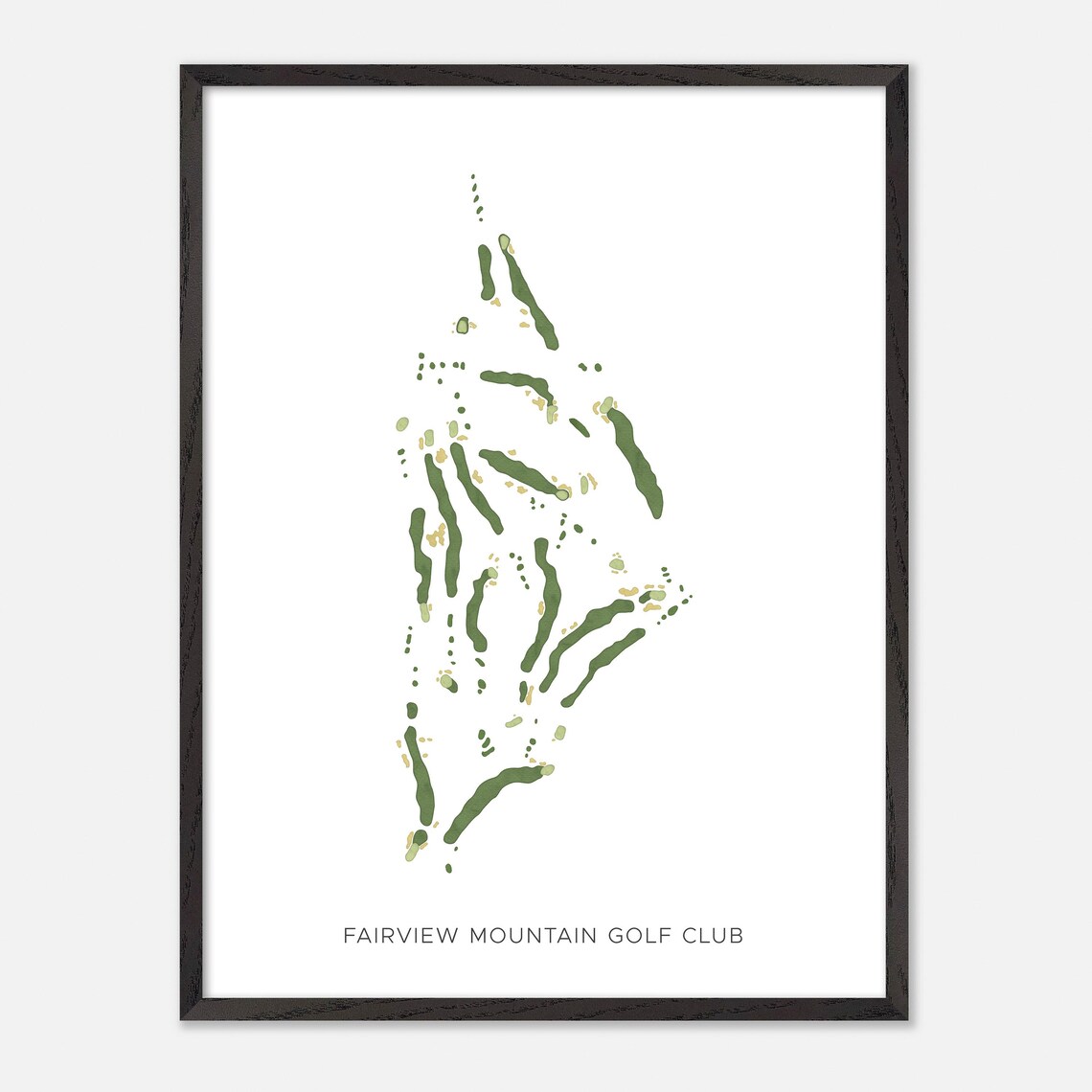 Fairview Mountain Golf Club Oliver Canada Modern Watercolor Golf Map Poster - Image 2
