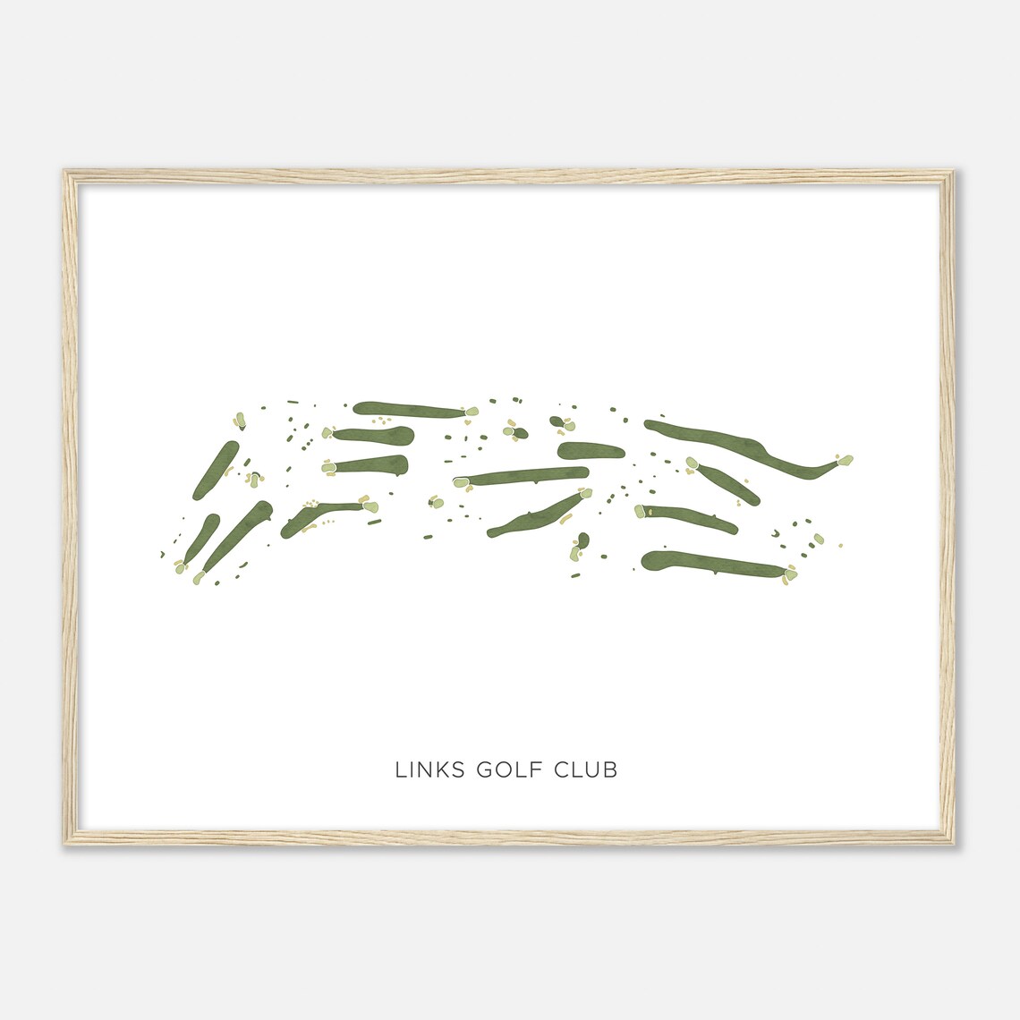 Links Golf Club Idaho Modern Watercolor Map Golfer Gift Golf Wall Art Golf Poster Print Course Layout - Image 2
