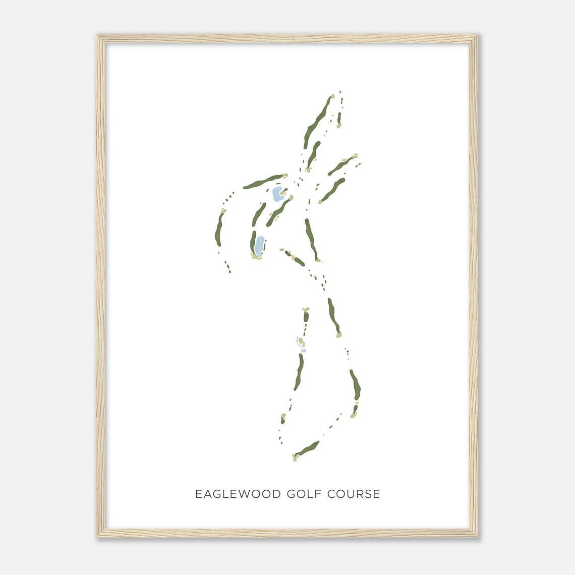 Eaglewood Golf Course Utah Modern Watercolor Map Golfer Gift Golf Wall Art Golf Poster Print Course Layout