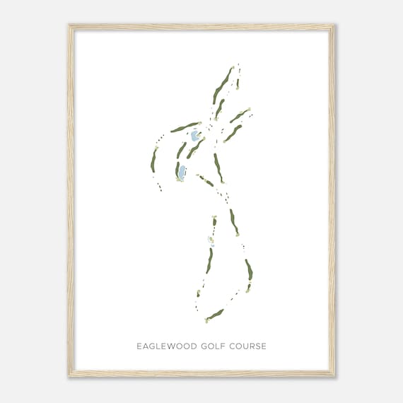 Eaglewood Golf Course Utah Modern Watercolor Map Golfer Gift Golf Wall Art Golf Poster Print Course Layout