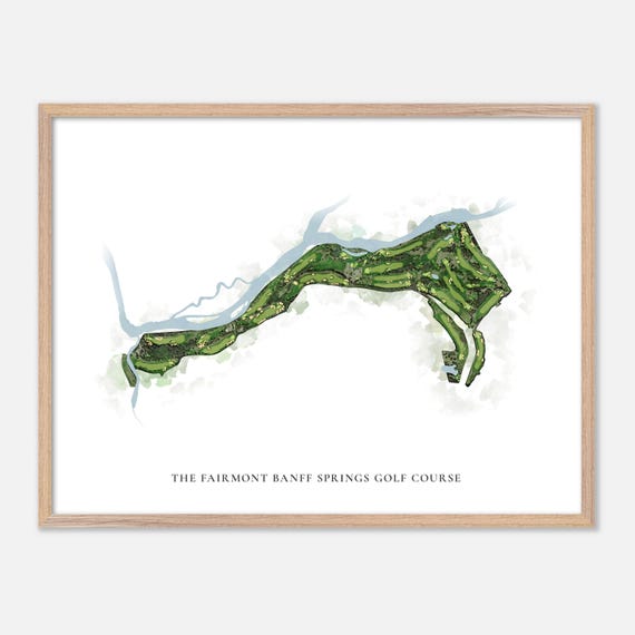 The Fairmont Banff Springs Golf Course In Canada Classic Watercolor Map Golfer Gift Golf Wall Art Golf Poster Print