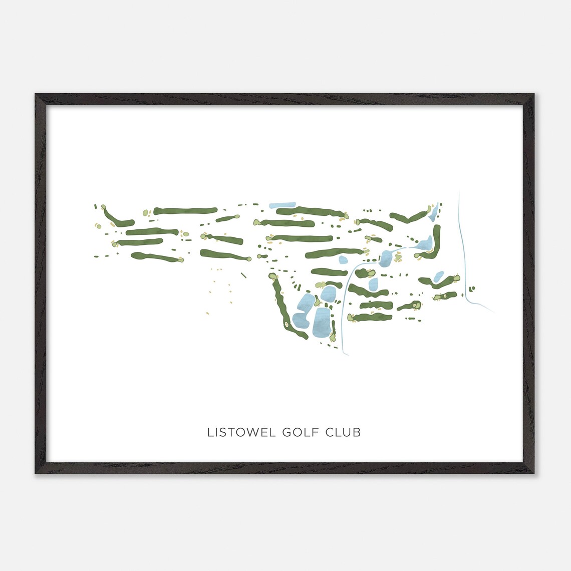 Listowel Golf Club Canada Minimalist Watercolor Golf Map Poster - Image 4