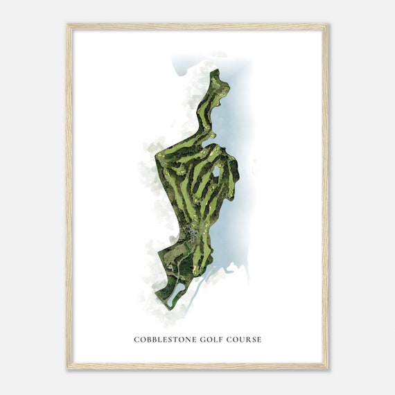Cobblestone Golf Course Georgia Classic Watercolor Map Golfer Gift Golf Wall Art Golf Poster Print Course Layout