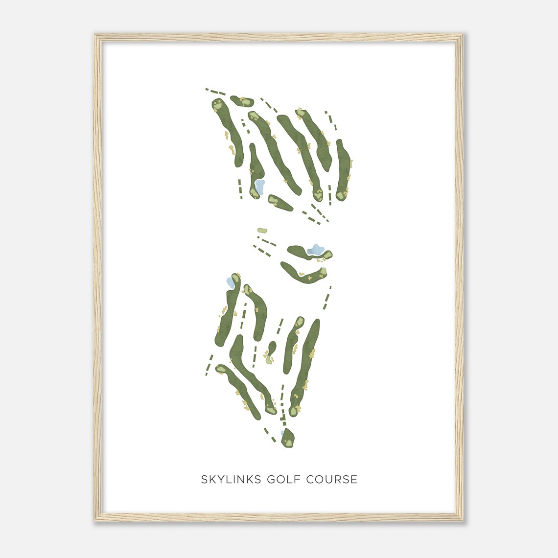 Skylinks Golf Course California Modern Watercolor Map Golfer Gift Golf Wall Art Golf Poster Print Course Layout - Image 2
