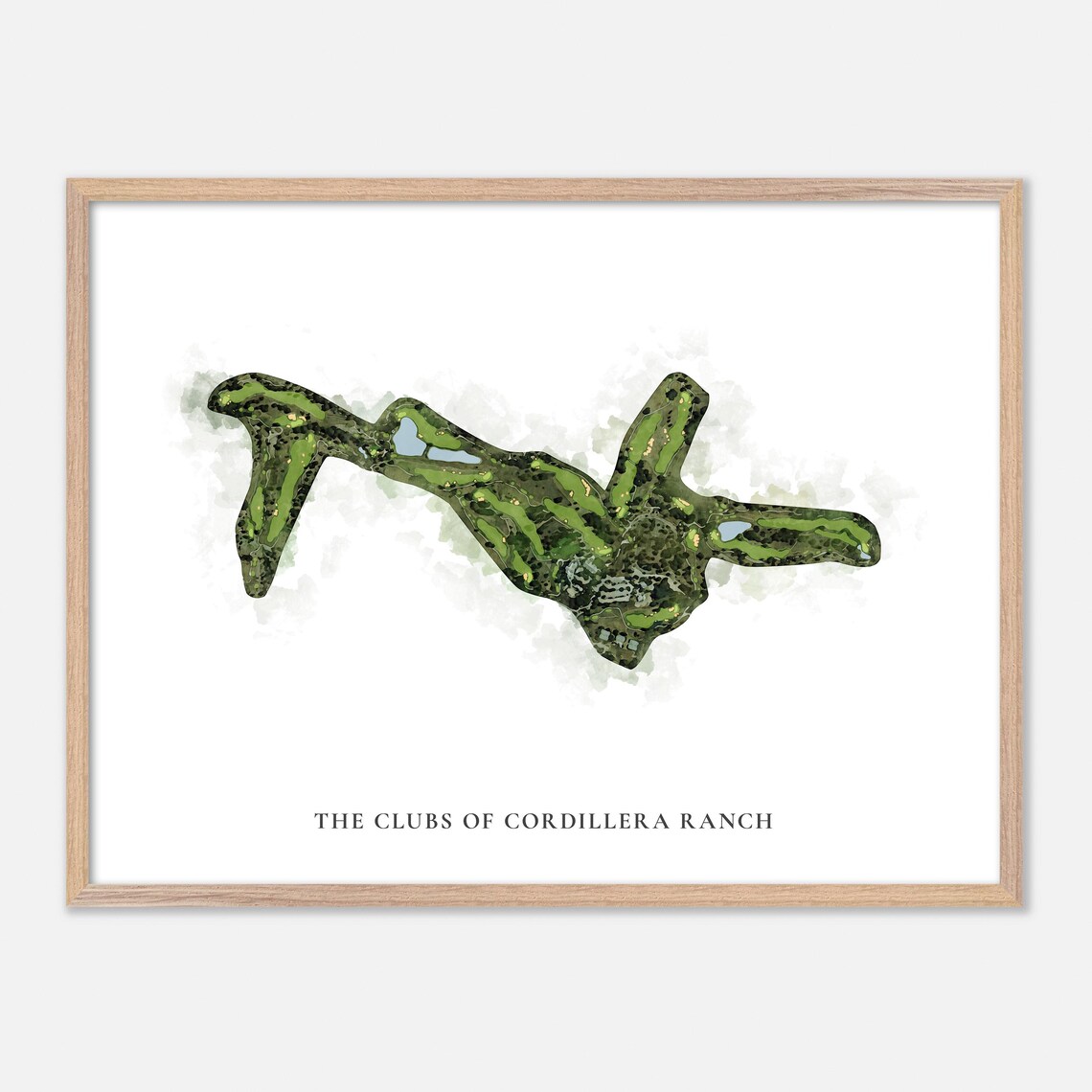 The Clubs of Cordillera Ranch Classic Watercolor Course Map Poster