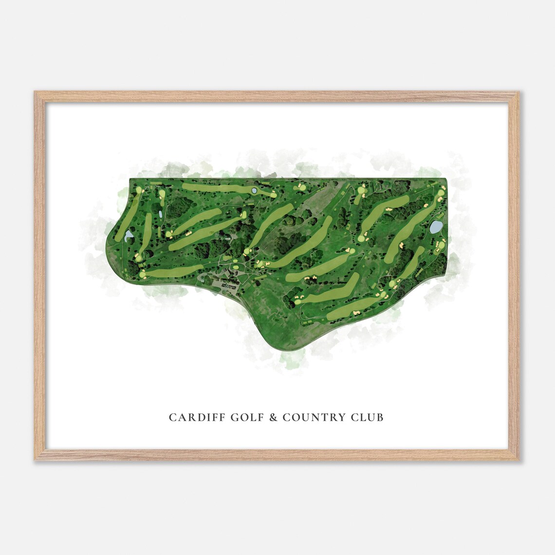 Cardiff Golf & Country Club Canada Classic Watercolor Golf Map Poster