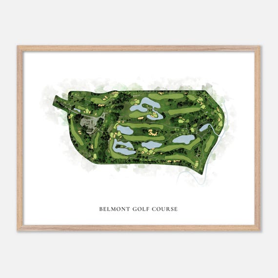 Belmont Golf Course In Canada Classic Watercolor Map Golfer Gift Golf Wall Art Golf Poster Print Course Layout