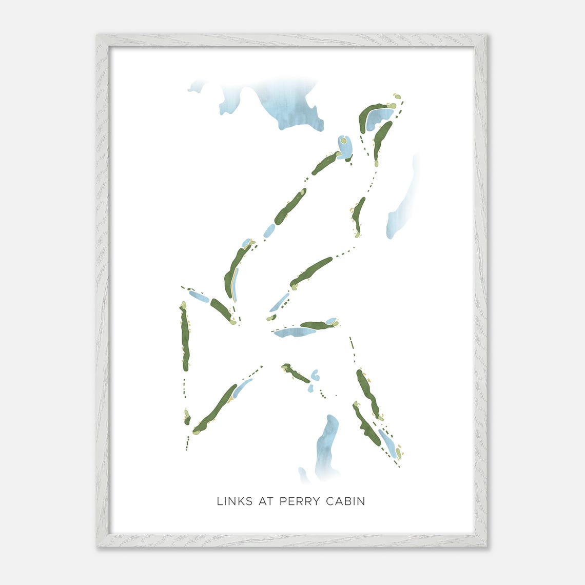 Links At Perry Cabin Modern Minimalist Golf Course Map Poster - Image 2