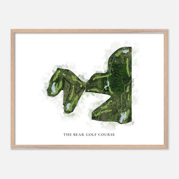The Bear Golf Course In Acme Michigan Classic Watercolor Map Golfer Gift Golf Wall Art Golf Poster Print Course Layout